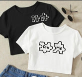 PACK OF 2 PUZZLE 🧩 CROP TEES